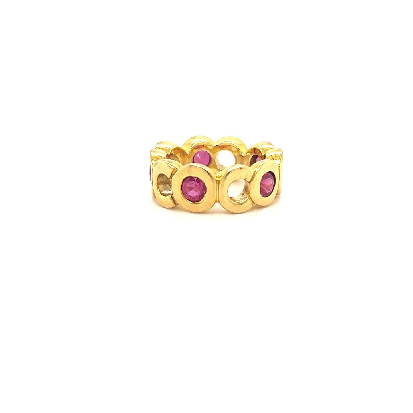 Chanel Ruby Gemstone 18k Yellow Gold “Coco” Ring