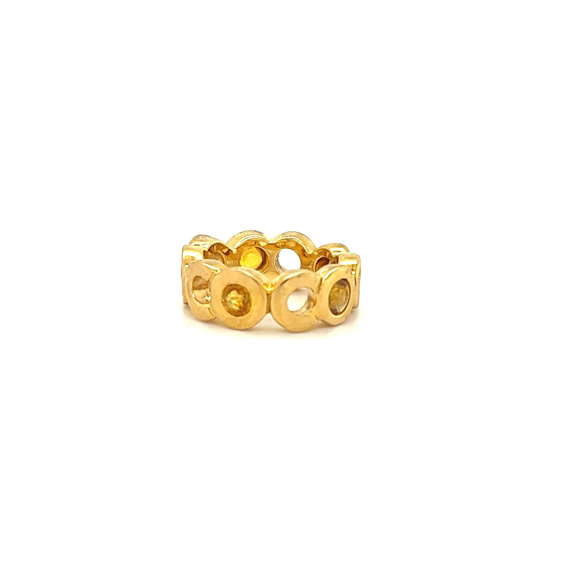 Chanel Yellow Sapphire 18k Yellow Gold “Coco” Ring