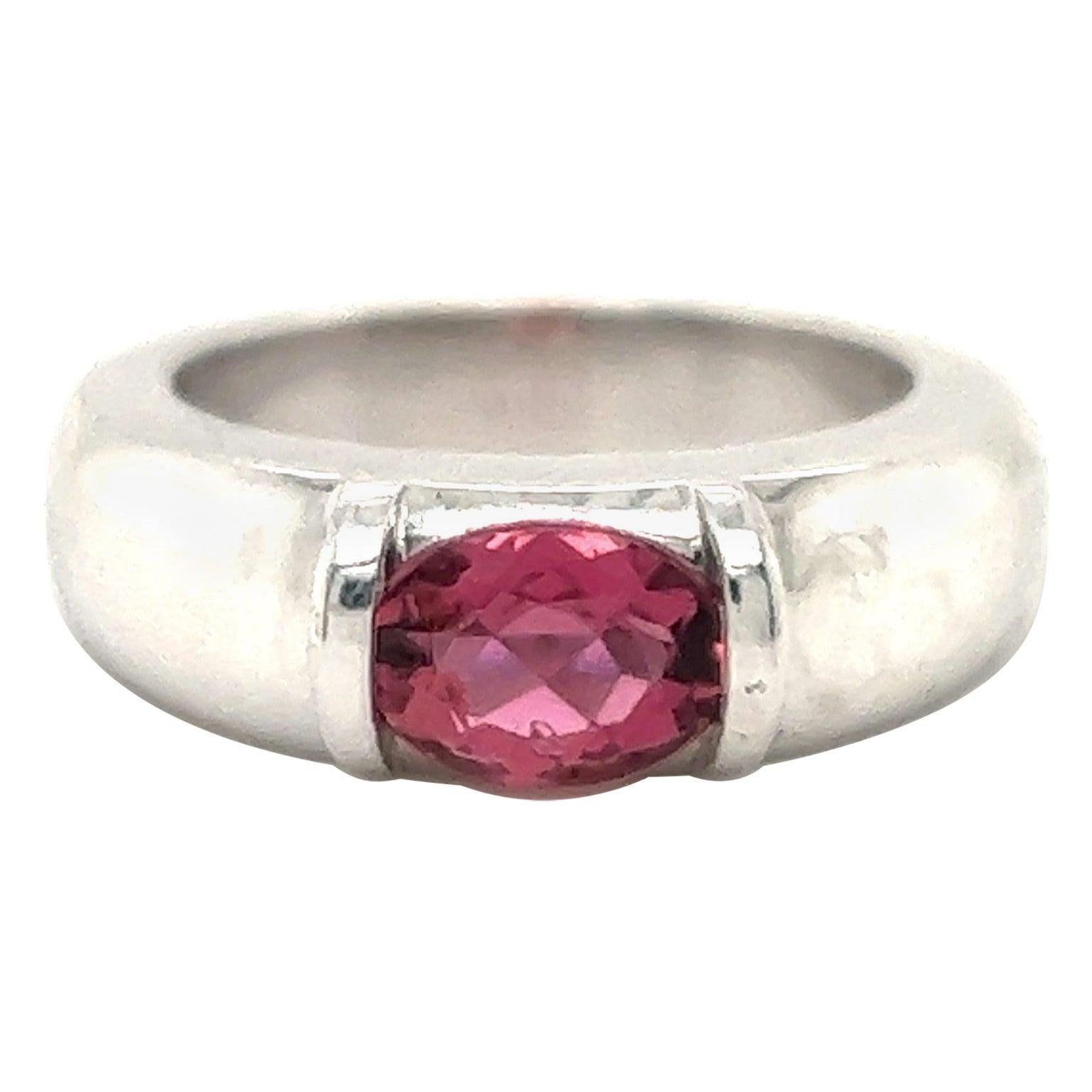 Chaumet Paris Pink Tourmaline 18K White Gold Ring