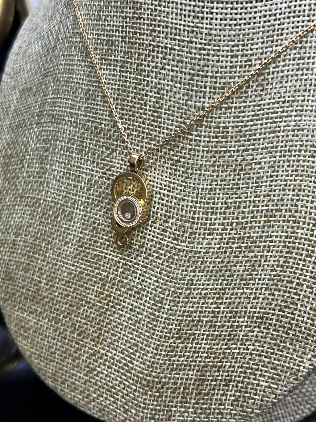 Chopard Happy Bubbles Diamond Pendant & Necklace in 18k Rose Gold