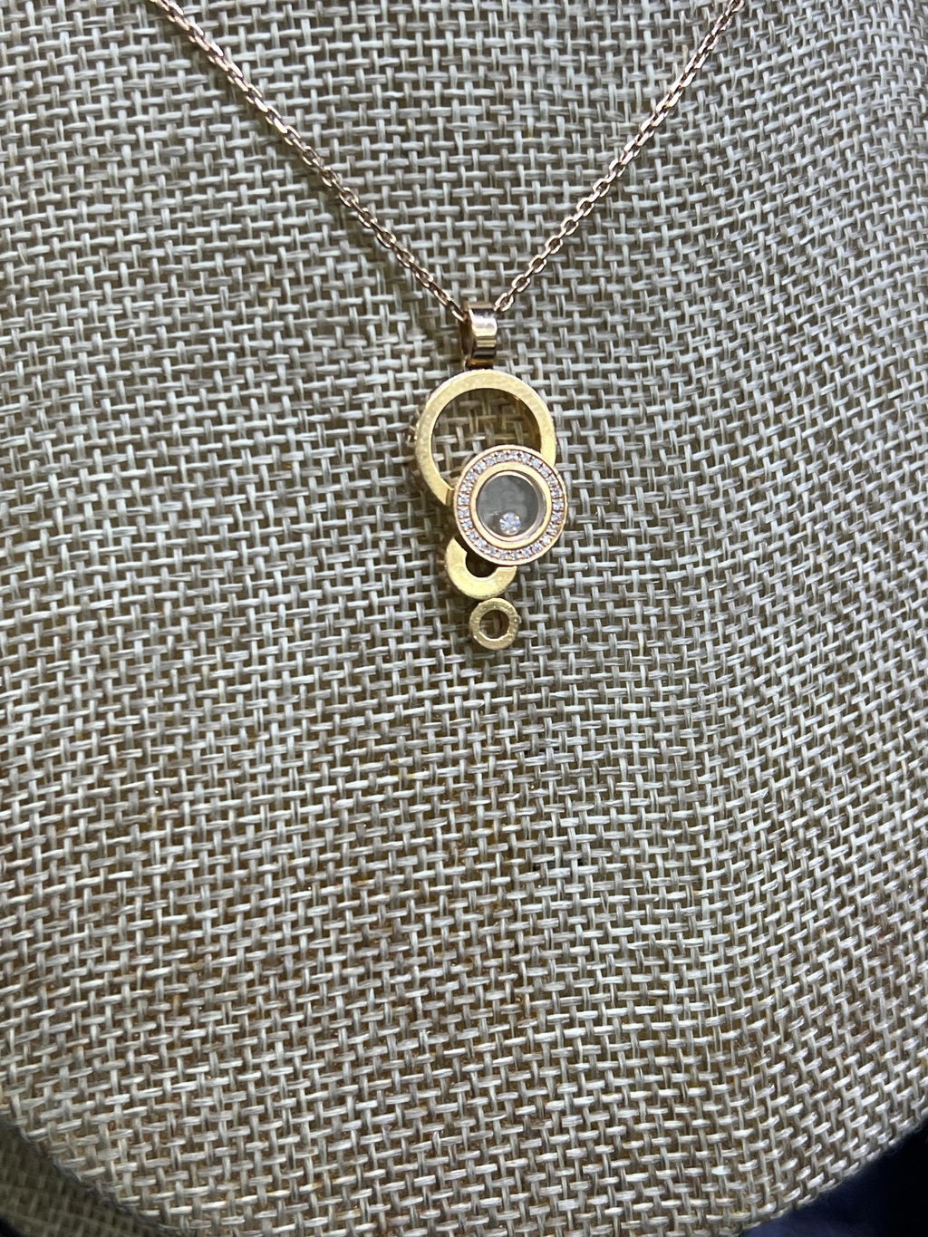 Chopard Happy Bubbles Diamond Pendant & Necklace in 18k Rose Gold