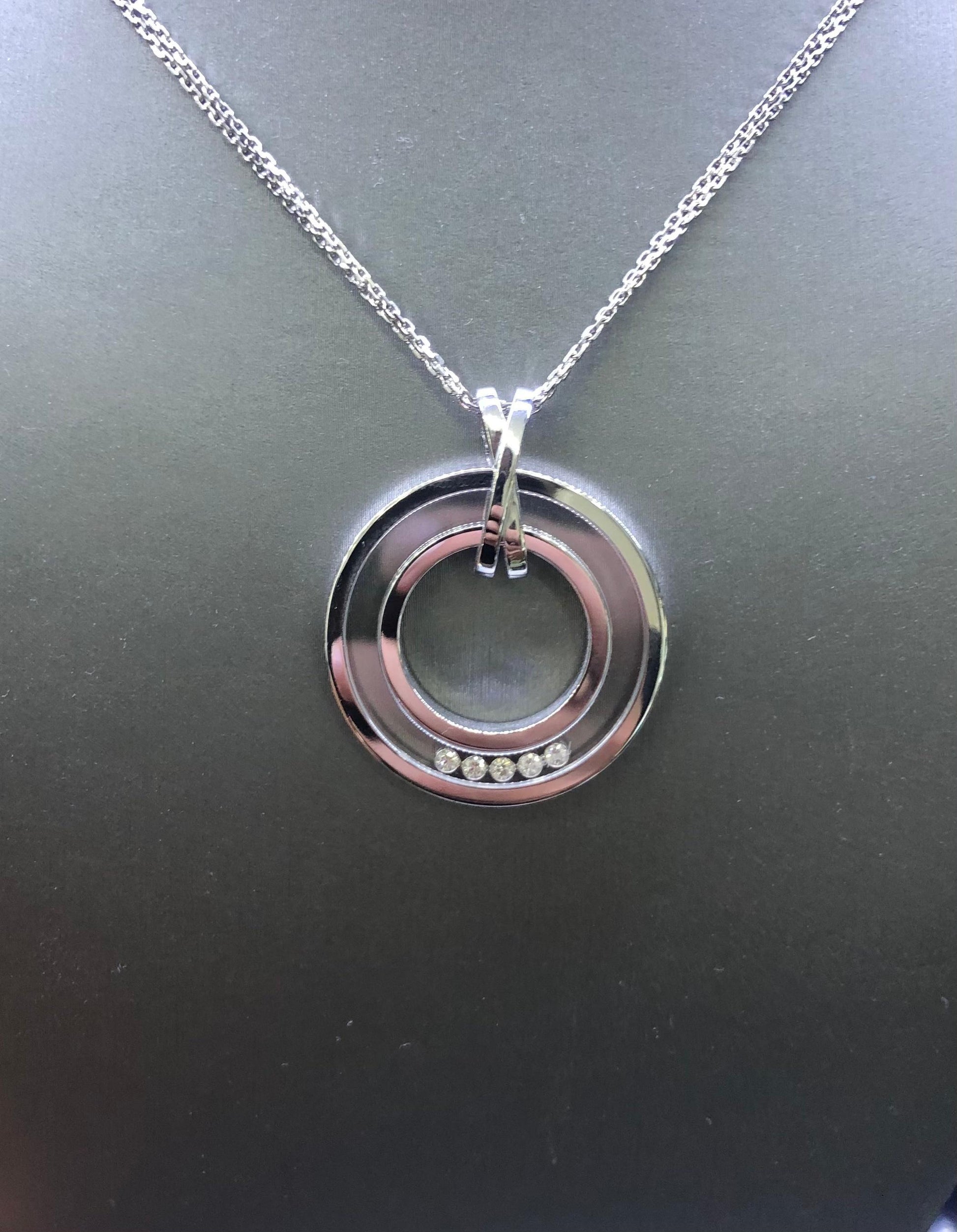 Chopard Happy Diamond 18k White Gold Double Strand Necklace