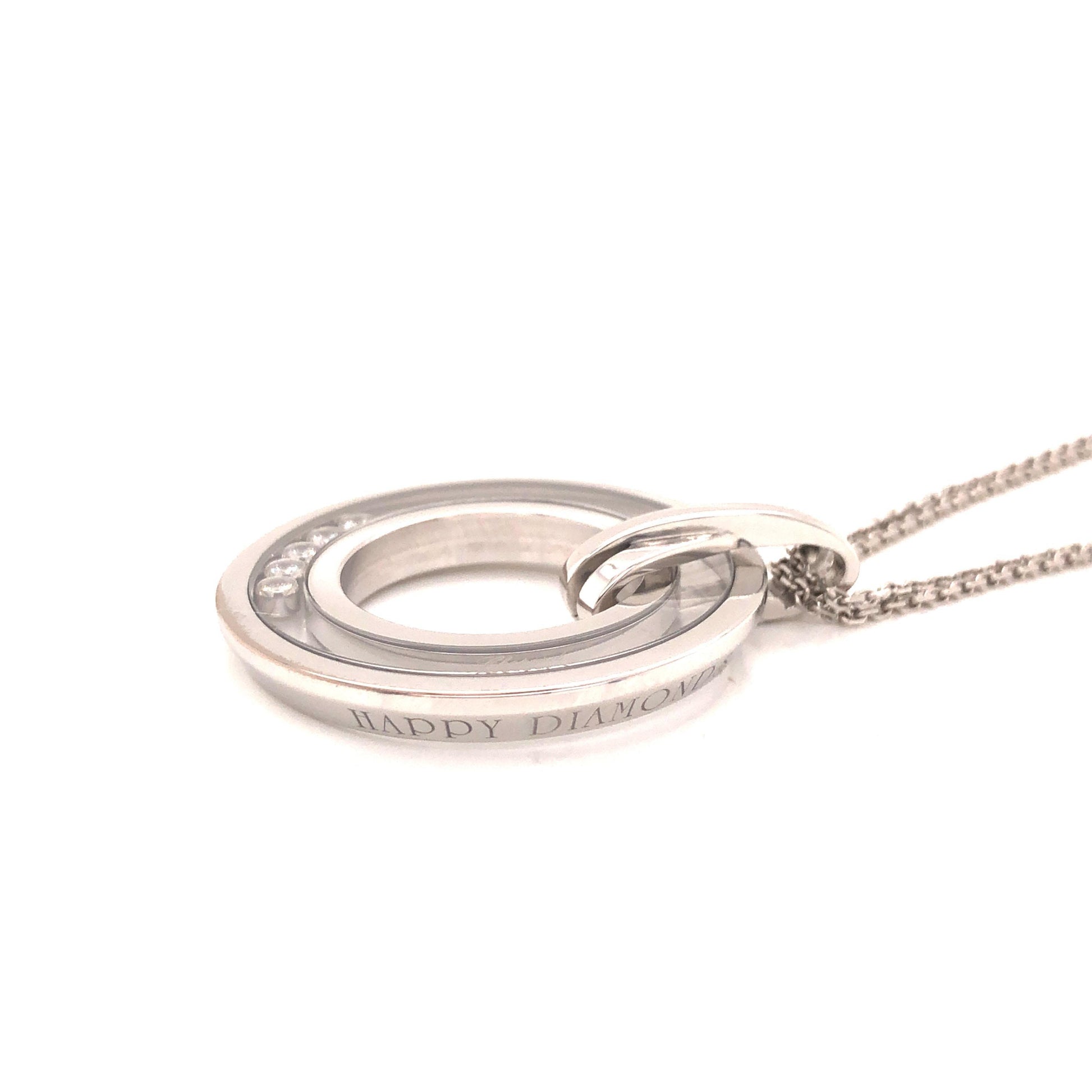 Chopard Happy Diamond 18k White Gold Double Strand Necklace