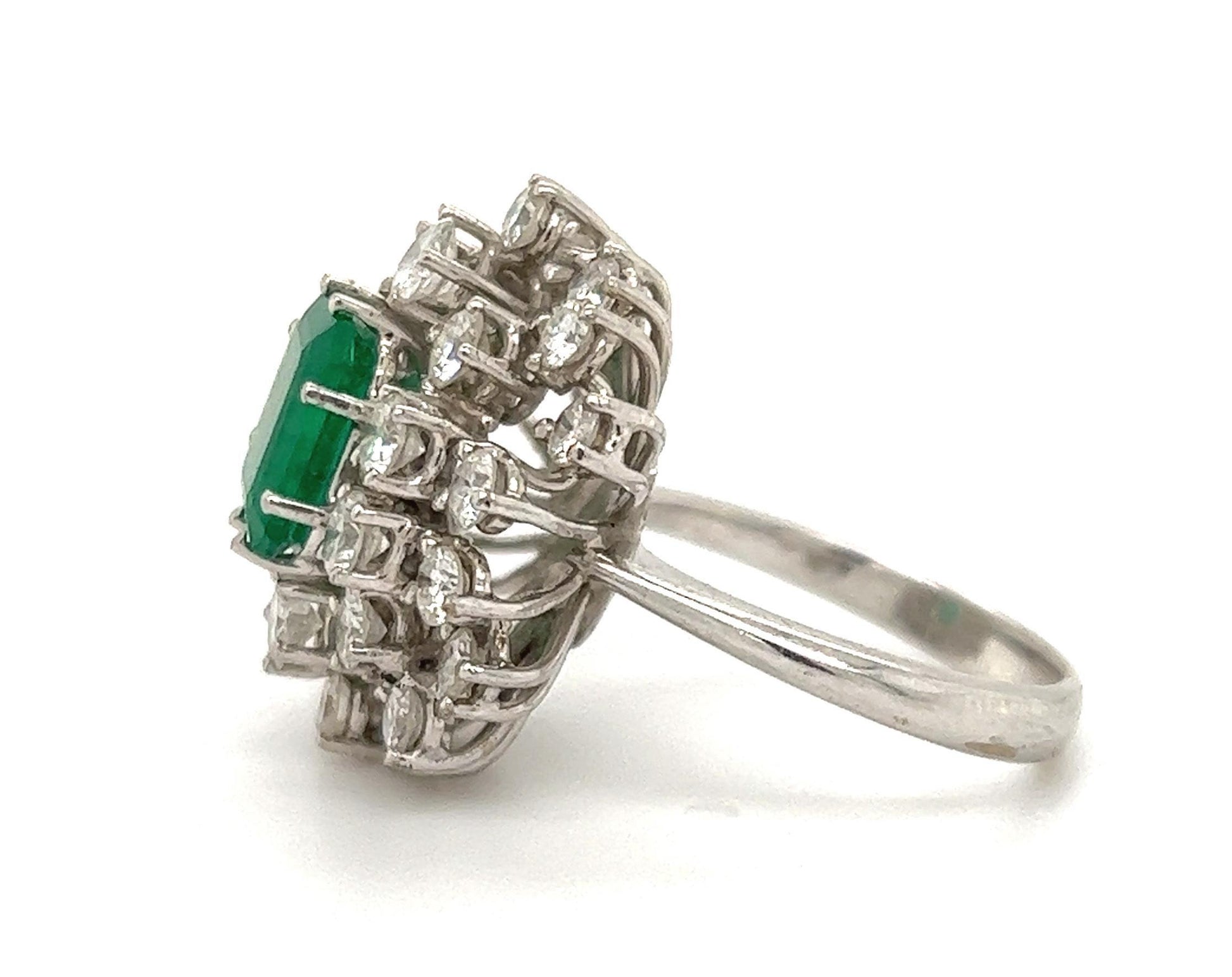 Estate Emerald & Diamond Cocktail Ring