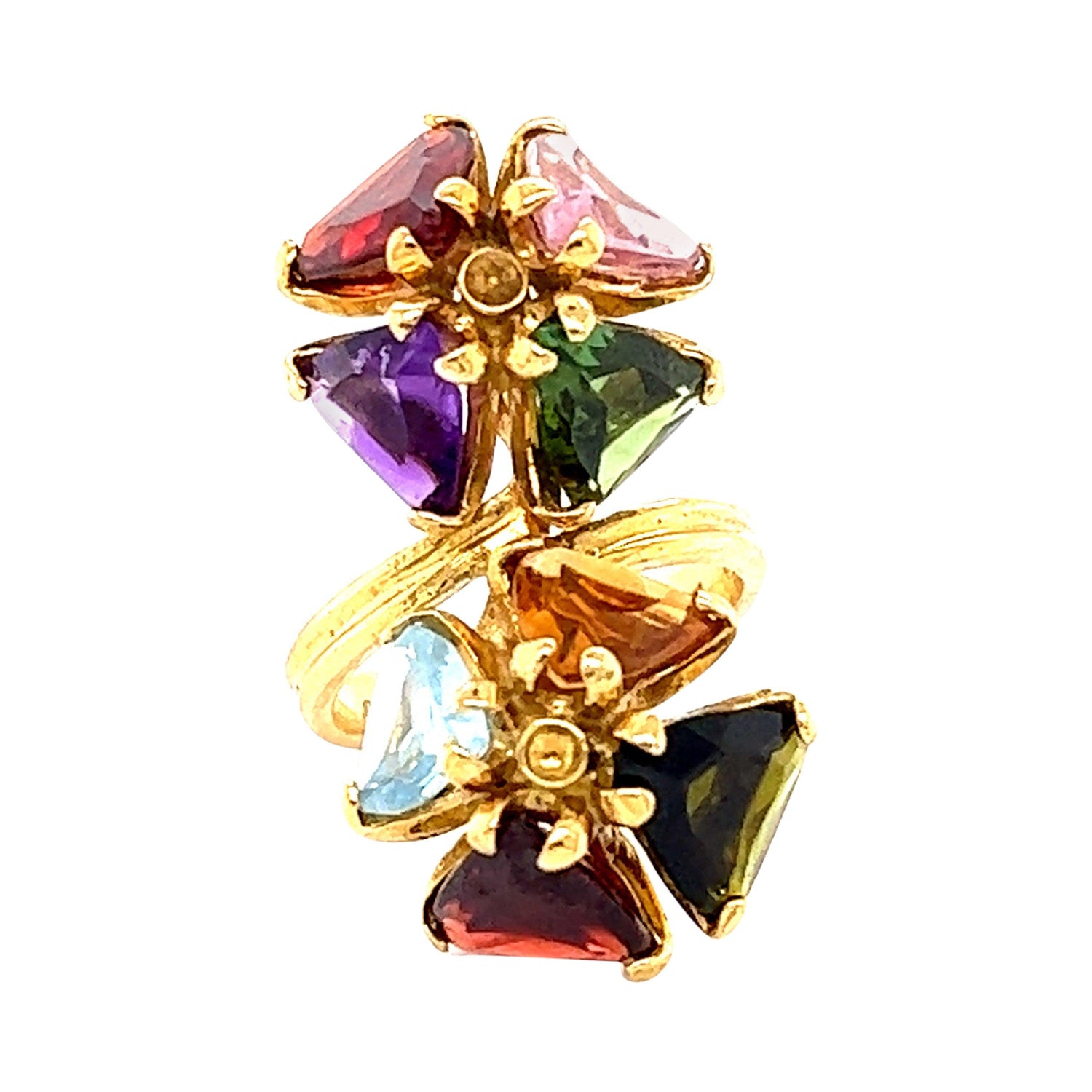 Estate H. Stern 18k Gold Multi Gemstone Cocktail Ring