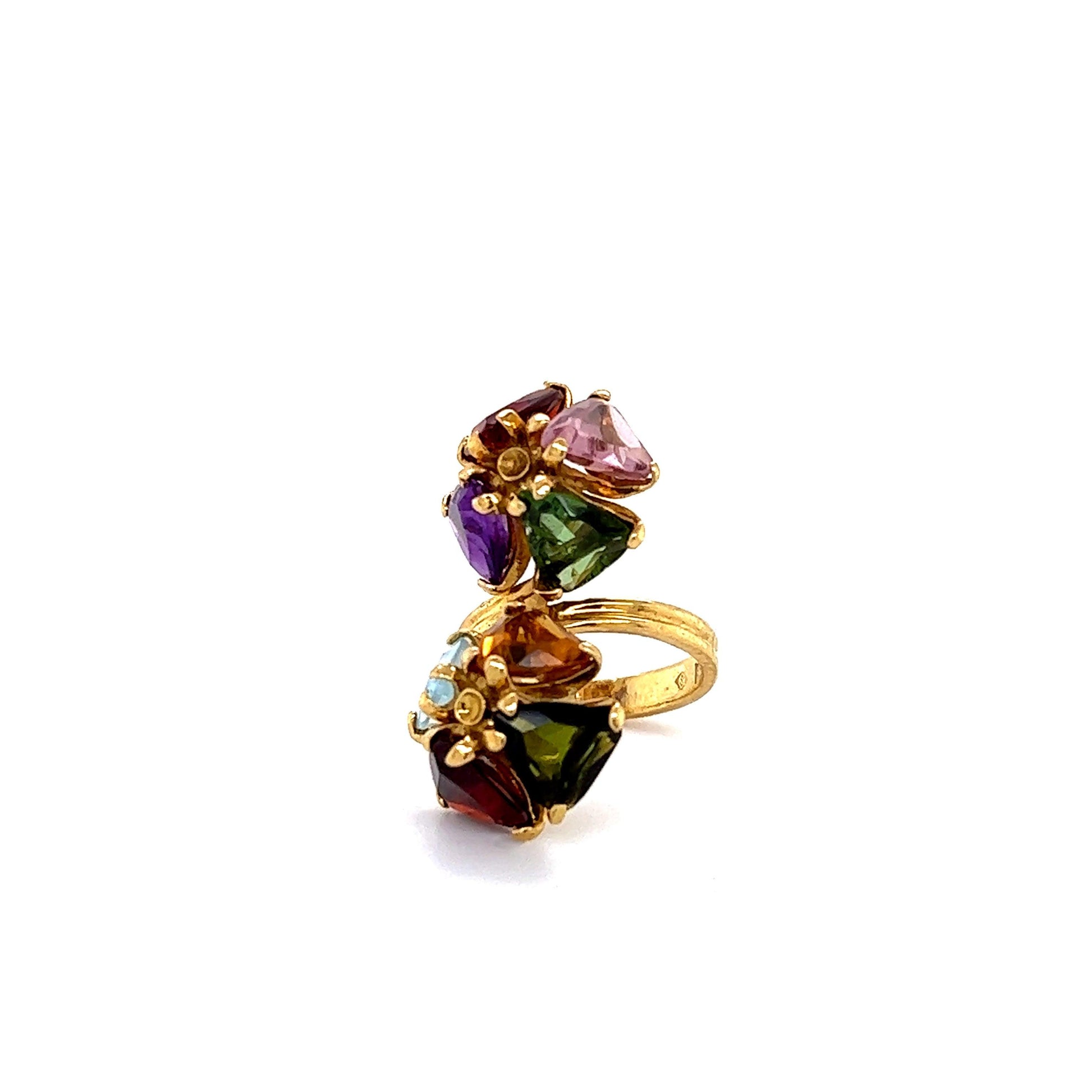 Estate H. Stern 18k Gold Multi Gemstone Cocktail Ring