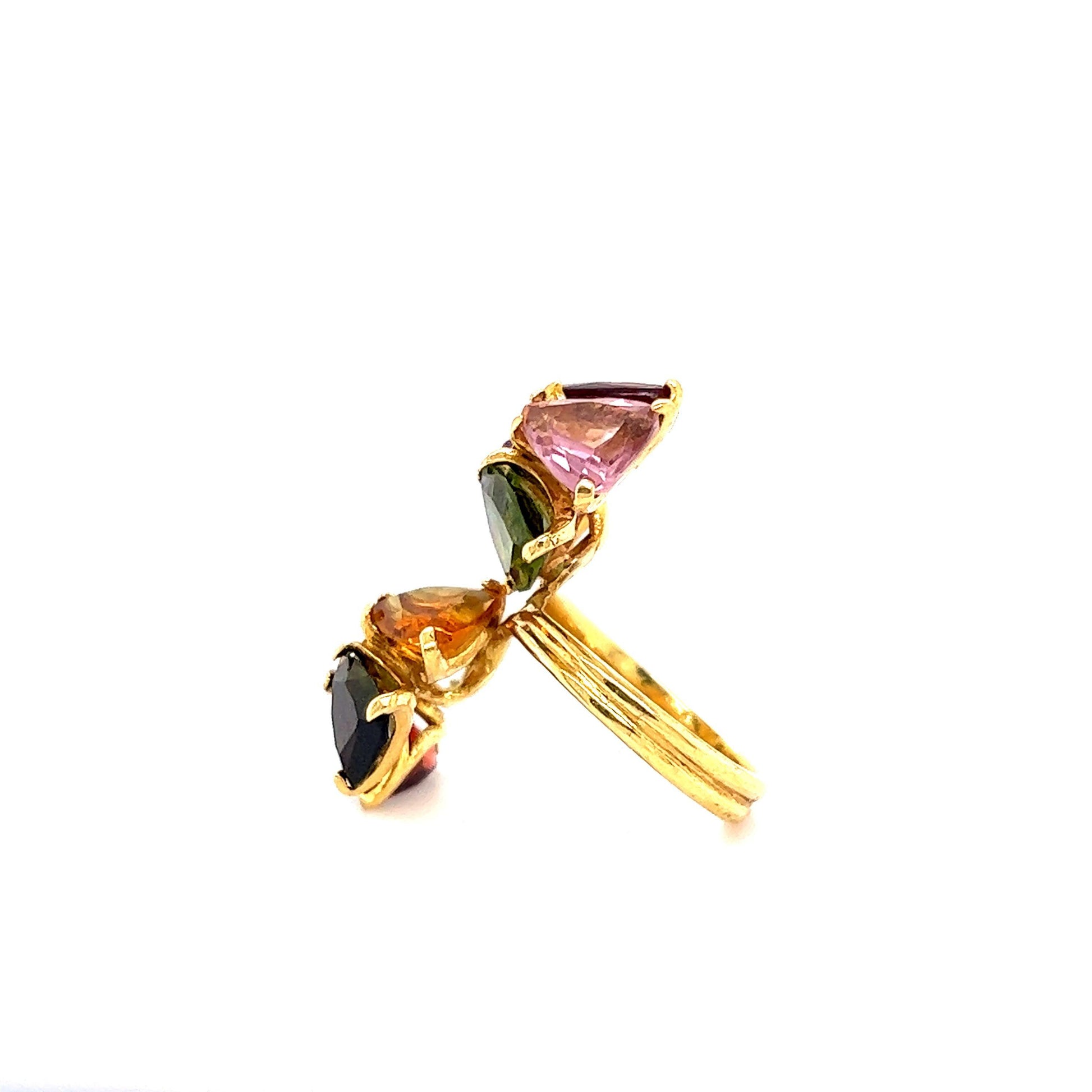 Estate H. Stern 18k Gold Multi Gemstone Cocktail Ring
