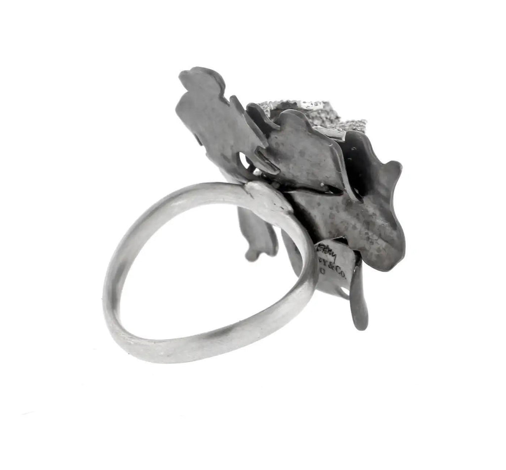 Frank Gehry for Tiffany & Co. Black Floral 3-D Diamond Ring