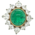 GIA Certified 3.65 Carat Colombian Emerald & Diamond Cocktail Ring Platinum