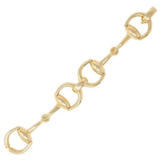 Gucci 18 Karat Yellow Gold Horsebit Vintage Link Bracelet 65.2 grams