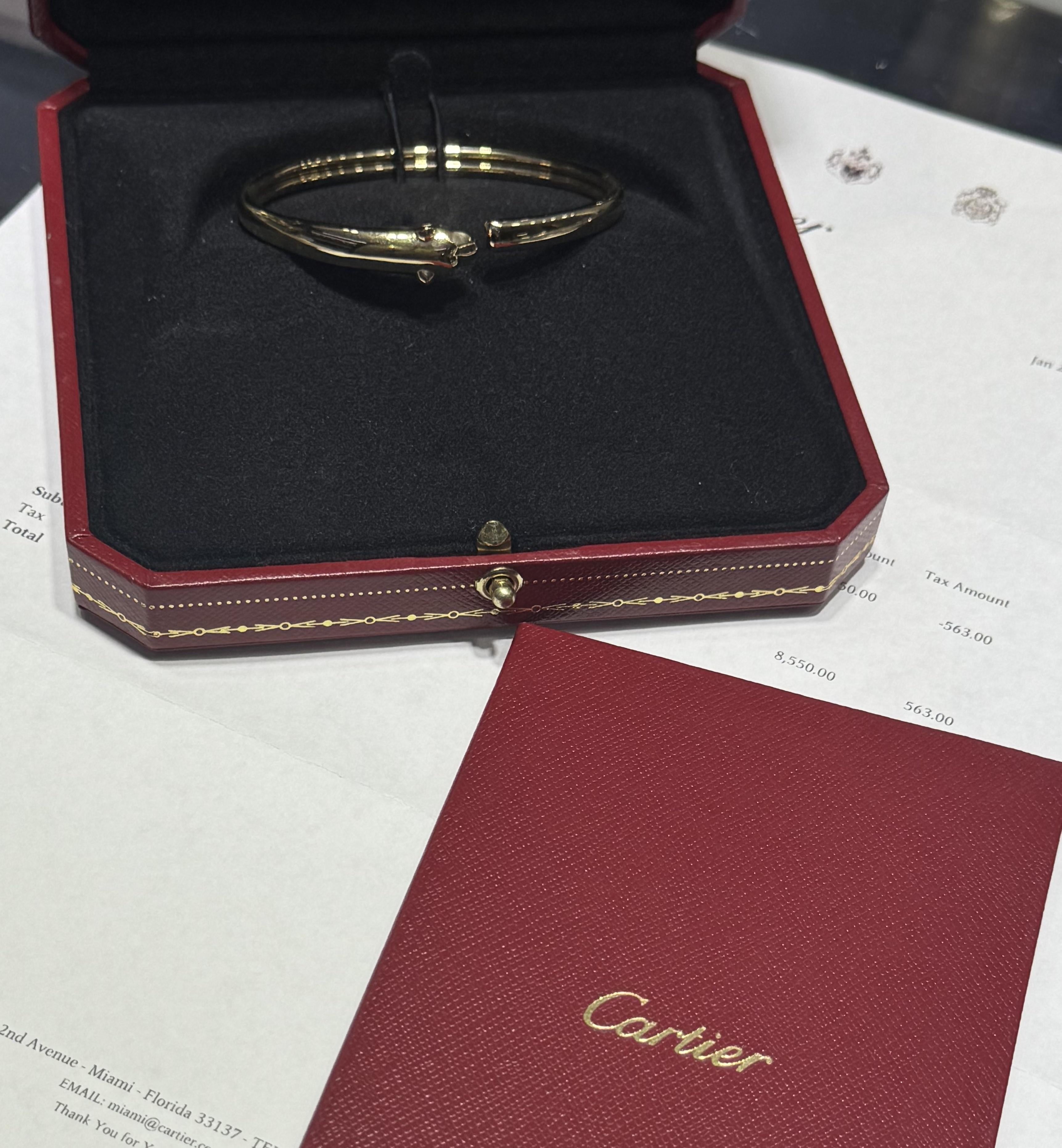 Cartier Panthere De Cartier Yellow Gold Size 16