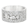 Messika Paris "Move Joaillerie" Rolling Diamond Wide Band Ring 18k White Gold