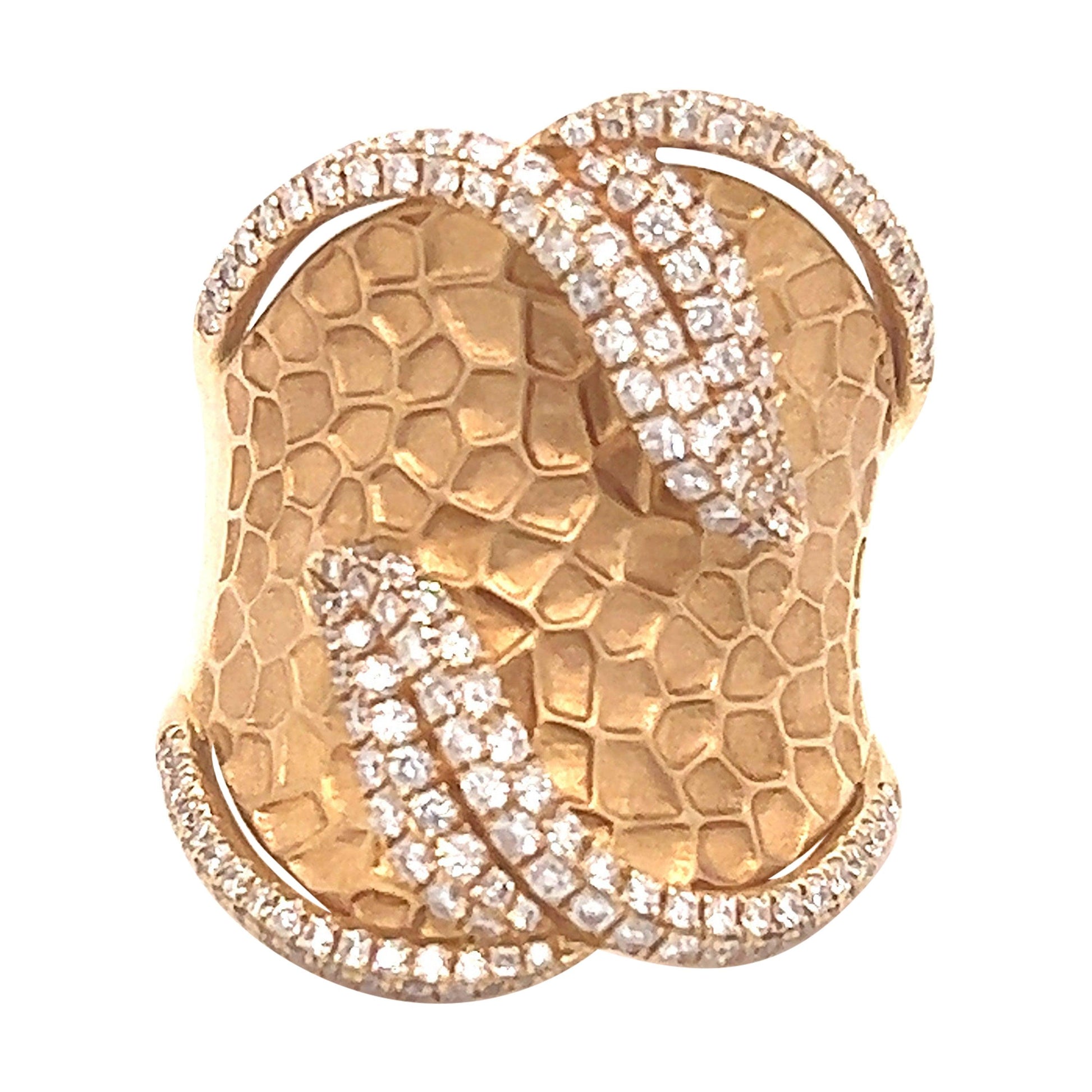 Mouawad Diamond Cocktail Ring 18k Yellow Gold