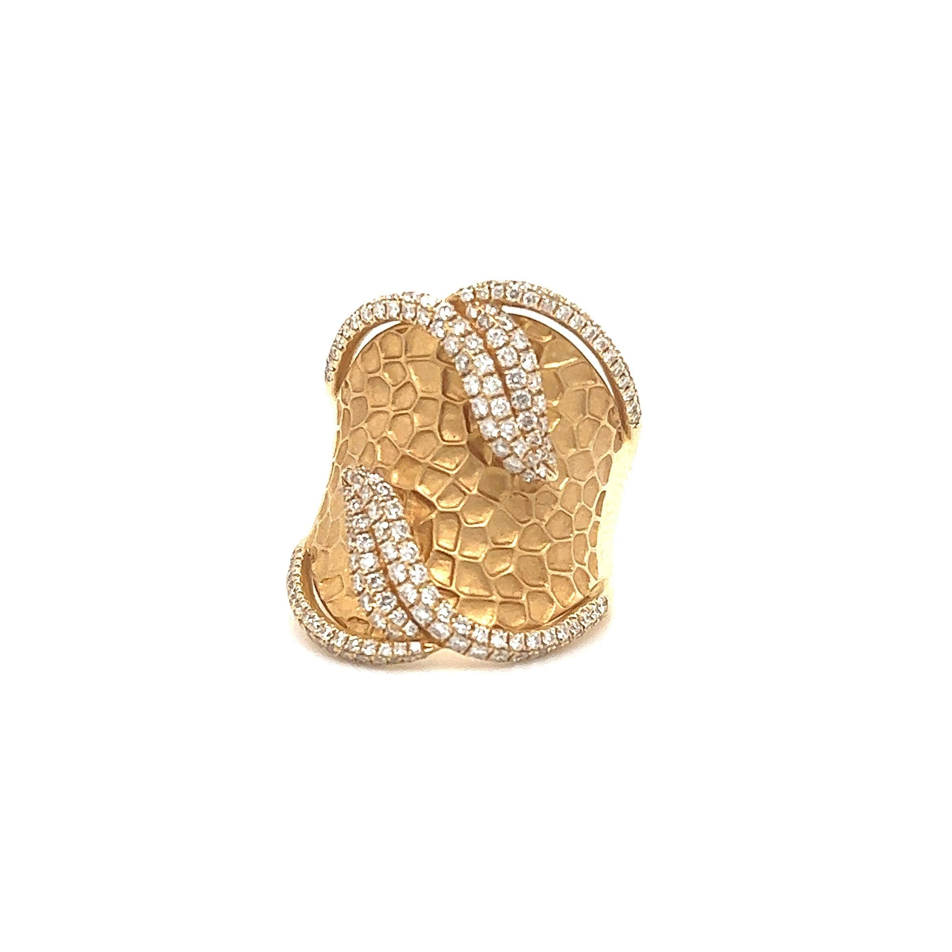 Mouawad Diamond Cocktail Ring 18k Yellow Gold