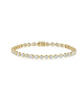 KWAIT Mixed Cut Diamond Portofino Line Bracelet 18k Yellow Gold 4.50 Carat