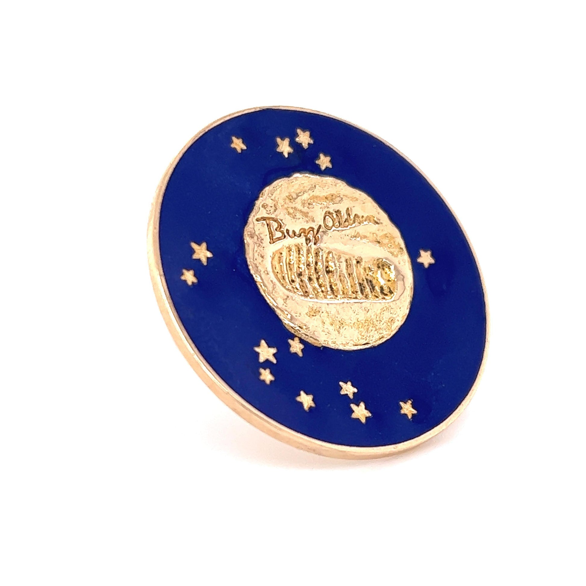 Tiffany & Co. Buzz Aldrin Moon Landing 14k Gold Commemorative Pin