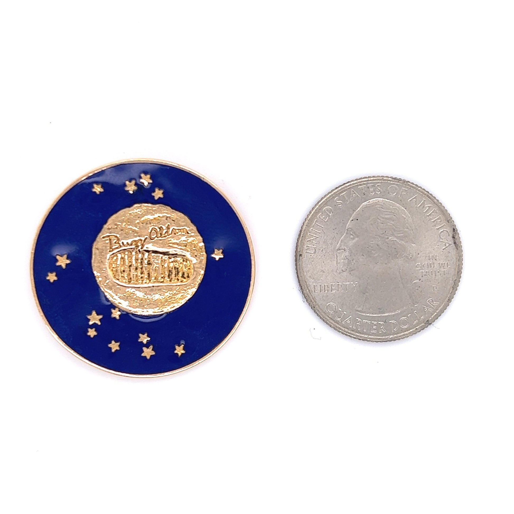 Tiffany & Co. Buzz Aldrin Moon Landing 14k Gold Commemorative Pin