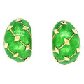 Tiffany & Co. Jean Schlumberger Green Enamel and 18k Yellow Gold Banana Earring