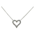 Tiffany & Co. Platinum 950 Diamond Heart Pendant Necklace 0.25 Carat