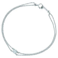 Tiffany & Co. Solitaire Diamond Bracelet Double Strand Platinum 0.17 Carat