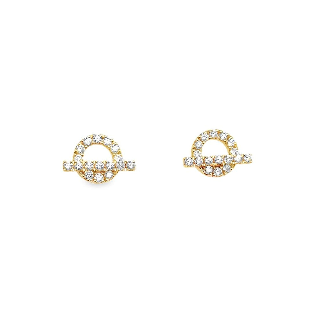 Hermes Finesse Earrings in 18k Rose Gold & Diamonds