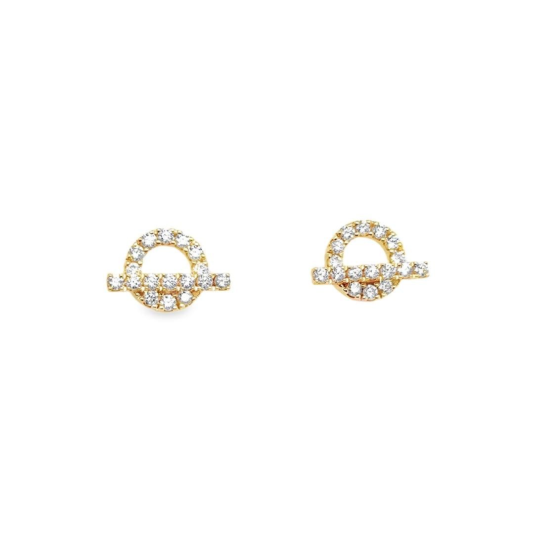 Hermes Finesse Earrings in 18k Rose Gold & Diamonds