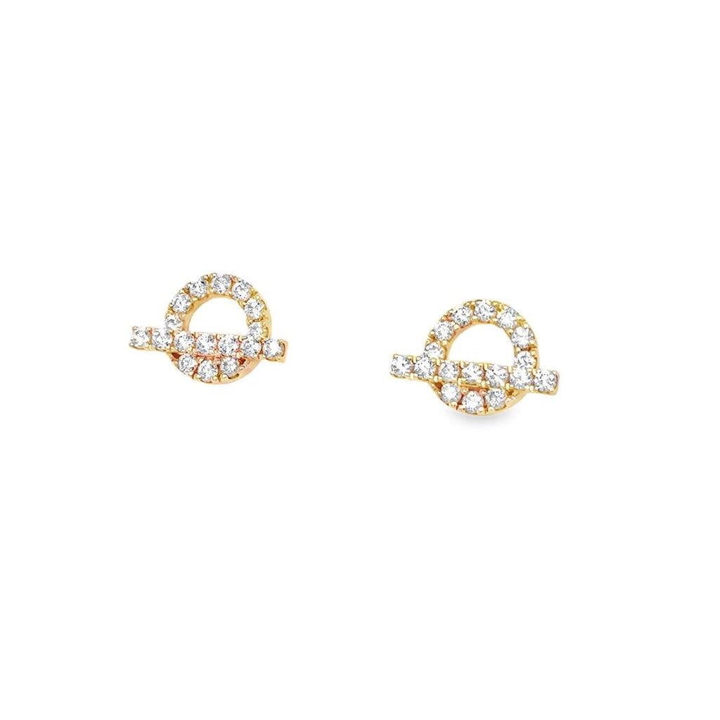 Hermes Finesse Earrings in 18k Rose Gold & Diamonds