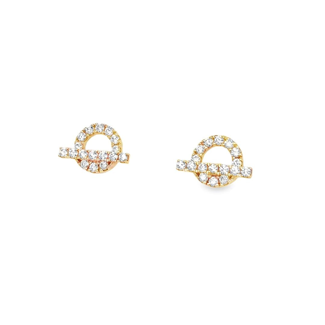 Hermes Finesse Earrings in 18k Rose Gold & Diamonds