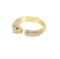 Cartier Panthere De Cartier Ring Yellow Gold Diamond Emerald & Onyx Size 56