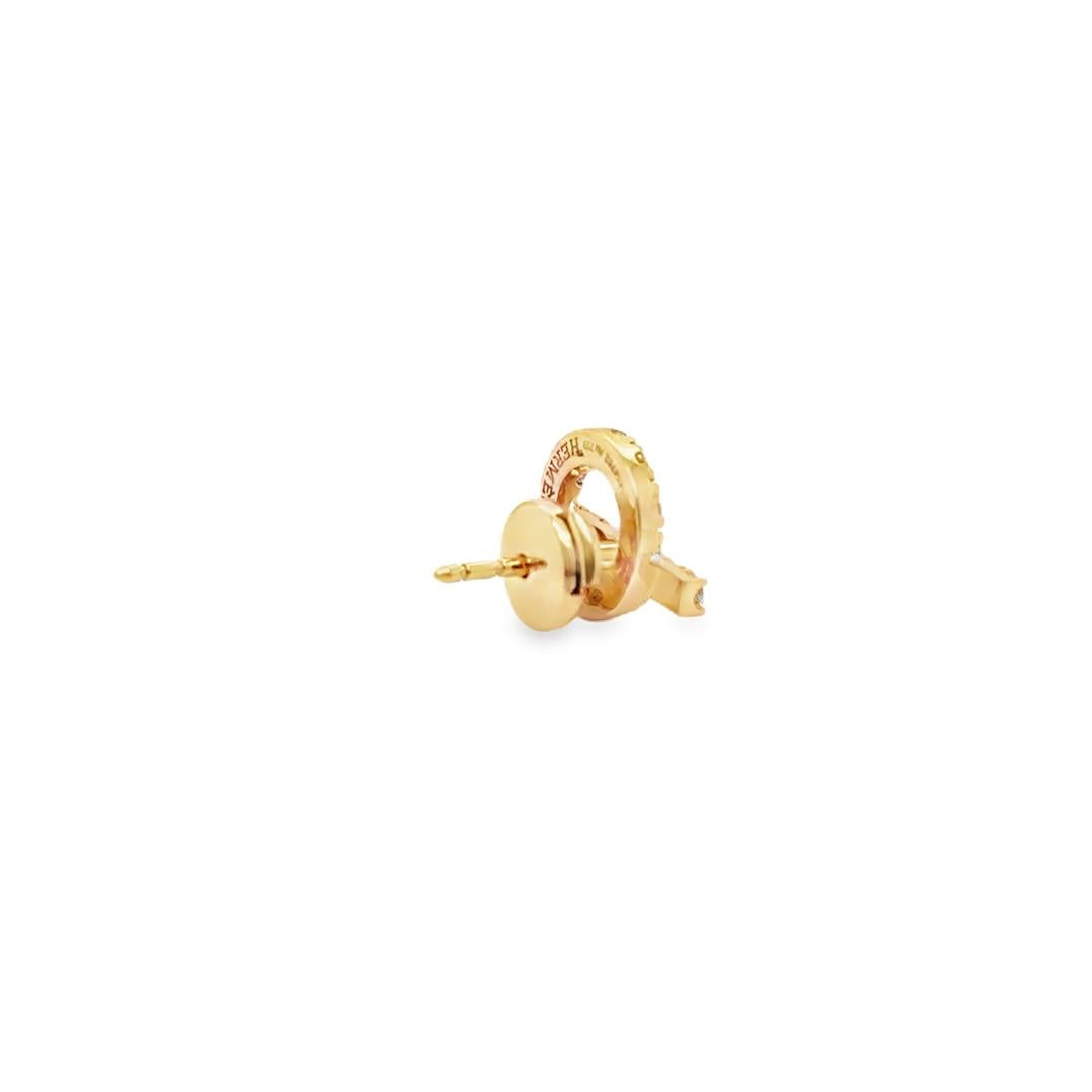 Hermes Finesse Earrings in 18k Rose Gold & Diamonds