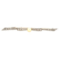 Victorian Diamond & Pearl French Made Bow Pin Platinum & Gold