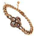 Victorian Gold and Diamond Bracelet Curved Link Etched Detail, 1895