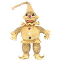 Vintage Clown Brooch 18k Yellow Gold Diamond Ruby Sapphire